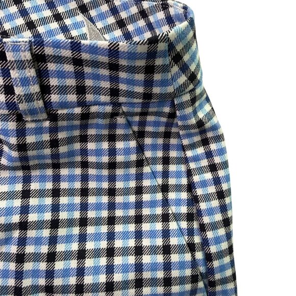 Banana Republic Women’s Blue & Black Plaid Wide-Leg Crop Pants Size 6 - New - Picture 4 of 13